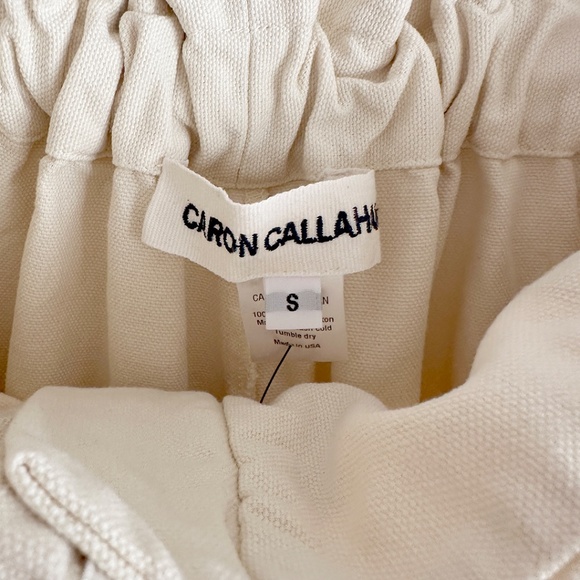 Caron Callahan Devon Pant highwaisted belted paperbag waist cotton 2 4 6 8 / S M - Picture 9 of 12